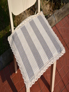 Thickened Cotton Linen Dining Chair Seat Cushion Restraint Rope Breathable Anti-slip 45*45cm Table Chair Pad Home Fabric