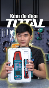 Ampe kìm đo DC/AC 600A TOTAL TMT766002 kềm đo kỹ thuật hiển thị 4000 số đếm kèm 3 pin AAA LR03 bảo hành chính hãng
