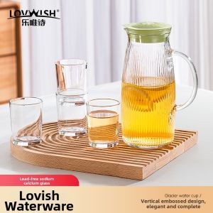 NERVISHI | Cold Water Pitcher with 4 Glass Cups