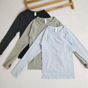 Womens Yoga Fitness Clothing Long Sleeve round Neck Tight Running Training Sports Top Breathable Quick Dry Autumn Winter