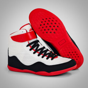 Training Wrestling Shoes for Men Fitness Boxing Boots Mid Top Boxing Shoes for Ankle Support Non-slip Shock-Absorbing Sole