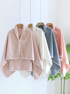 Confinement Shawl Autumn and Winter Postpartum Spring & Fall Cloak Nursing Nursing Shoulder Neck Plus Size Flannel Windproof Coldproof Warm