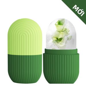 Khuôn Silicon Làm Đá Mát Mặt Dụng Cụ Nâng Cơ Và Làm Dịu Da Trị Mụn Đỏ Kích Thước 11.5x6.2x4.2cm