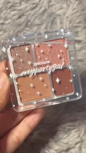 ZENCOLOR Mypartygal Eyeshadow Giltter - 4 Shades Eye shadow 2 in 1 Palette High Pigment Long Lasting