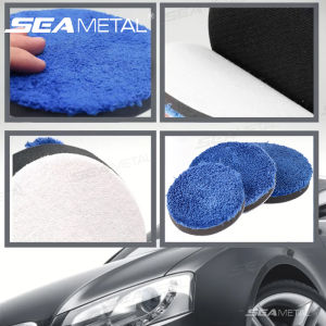 SEAMETAL 4/5/6 Inch Removing Wax Buffer Pads Microfiber Polishing Pad Replaceable Buffing Pads Polisher Car Wash Cleaning Pads