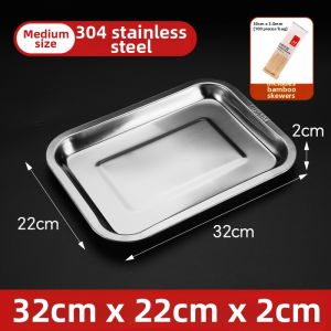 TAFUMAN | Food Grade 304 Stainless Steel Baking Tray Rectangular