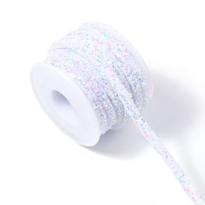 6mm 5yards Rhinestones Sequins Trimmings Glue-On Soft Tube Cord Rope Strings Dor DIY Garment Shoes Party Wedding Decoration