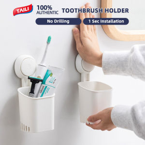 TAILI 2PCS Suction Cup Toothbrush Holder Razor Holder for Shower Removable Suction Holder for Bathroom Accessories Electric Toothbrush Toothpaste Tableware Holder for Kitchen No Drilling Waterproof