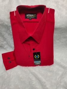 Wendya.T Kemeja Formal Reguler Warna MERAH CABE ✓Kemeja Pria Polos Lengan Panjang