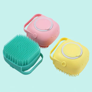ซิลิโคนแชมพูแปรงอาบน้ําหวีนวดGrooming Scrubberแปรงอุปกรณ์อาบน้ําเด็กทารกSilicon Body Scrubber