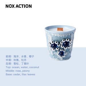 Jojos L PD Flowers Scented Candle Denim Frayed Edge High-End Aroma Gift Box Home Decorative Blue Cup Shaped Candle for All Occasions