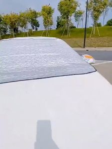 Car windshield cover car shade sunshade windshield Sun Protection Heat Insulation cover outside foldable curtain for sedan rain visor shield for suv half cover protector waterproof dust-proof glass cover car window cover universal front side