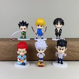 9CM 6IN1Set Anime Hunter X Hunter Cartoon Model Ornaments Figure Kids Toy Collectibles Gift