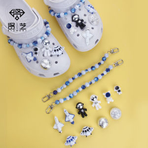 12ชิ้น/เซ็ต Crocs Jibbilz เสน่ห์ DIY รองเท้าหัวเข็มขัดยานอวกาศชุดตกแต่งอุดตันสำหรับ Crocs
