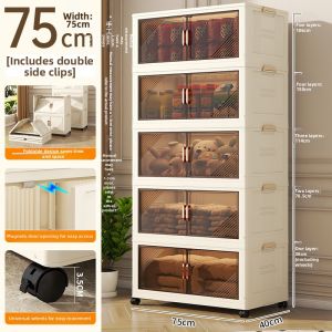 KAIPAQI | No-Assembly Required Multilevel Living Room Storage Box