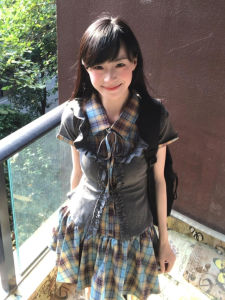 QINWEIYU | Korean College Style Plaid Shirt Dress Women Summer 2025 Small Size Cute Two-Piece Set Short Skirt Sweet High Waist A-Line