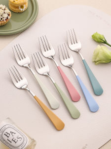 Trendy Fruit Fork 304 Stainless Steel Cute High-Value Special Look Cake Fork Beautifully Designed Dining Utensils Tableware