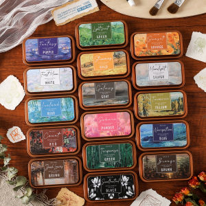 12 Colors Cute Stamp Ink Oil-based Crafts Stamps Inks for Rubber Stamps Fabric Scrapbook Wedding Decor Fingerprint Stamp