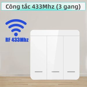 Không Dây RF433MHz Công Tắc Thông Minh Điều Khiển Từ Xa 10A Tiếp Thu Tường Bảng Điều Khiển Đèn LED Quạt Bật/Tắt Đèn 110V 220V