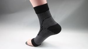 1Pair Ankle Brace Compression Sleeve - Plantar Fasciitis & Achilles Support | Foot Pain Relief for Heel Spurs Swelling & Sports