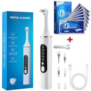 Afdeal | Electric Tooth Polisher Rechargeable Dental Scaler Plaque Stains Calculus Tarter Remover Cleaner With 9D Teeth Whitening Strips