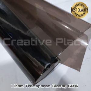 sticker skotlet hitam transparan hybrid untuk lampu motor / scotlite smoke untuk lampu / skotlet lampu smoke 60% 80%