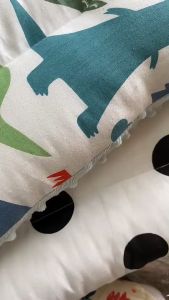 👶 Childrens bean fleece pillow skin-friendly cotton Newborn Soft Wool Bubble Pillow