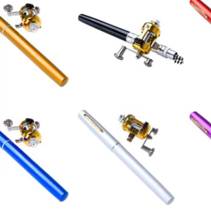 Joran Pulpen Set Lengkap Mini Pancingan 1M Kail Pelampung Benang BR131 Reel Portable