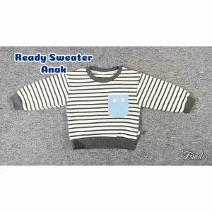 Atasan Anak Sweater Anak Lengan Panjang Motif Salur SW4