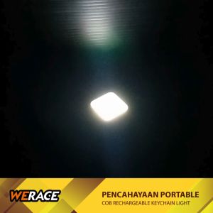 WERACE Lampu Gantungan Kunci COB Rechargeable Keychain Light Senter Mini LED Portable