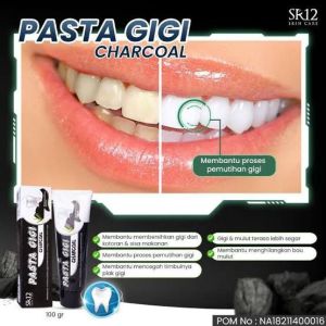 Pasta Gigi Charcoal SR12 - Pasta gigi pemutih dan perontok karang gigi SR12