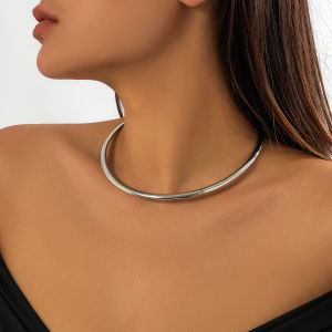 Lacteo Đơn Giản Vàng Dây Xích Vòng Cổ Cho Nữ Hợp Thời Trang Hình Học Choker Mô-men Xoắn Trang Sức Thời Trang Cho Tiệc Cưới