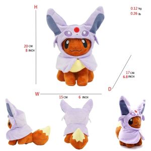 DUODUOBAO | Eevee Cos Umbreon Espeon Jolteon Flareon Glaceon Vaporeon Sylveon Leafeon Plush Toys Stuffed Soft Stuffed Animal Plushies 20CM
