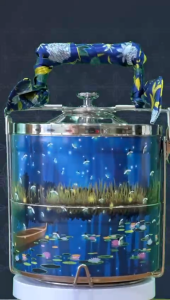 BDARI SUS304 Tiffin Carrier 2-Tier Insulated Food Container (14cm) [Free Add Name] Mangkuk Tingkat