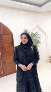 Saluna Dress Ceruty Mix Brukat Tille Dress dewasa terbaru 2025 Dress brukat untuk kondangan murah
