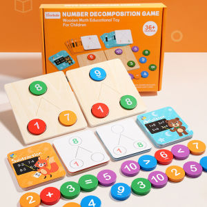 Kids Math Early Education Teaching Aids Wooden Digital Decomposition Arithmetic Montessori Toy Number Cognition Counting Toys