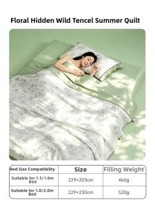 DOHIA | Washable Machine Washable Floral Air Conditioner Quilt