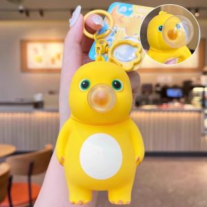 Stress Relief Toy Capybara Keychain 2025 New Model Bubble Blowing Squeezable Fun I Want to You Creative Prank Toy for All Ages