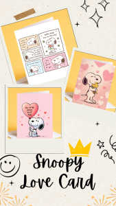 Snoopy Love Card | Peanuts Inspired Cute Romantic Card | “It’s All For You” Gift Card