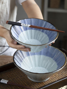 Bát Tráng Men Cổ Điển Bằng Gốm Sứ Dùng Trong Nhà Hàng Bát Đựng Mì Sợi Bát Đựng Súp Bát Tròn Dùng Trong Gia Đình Bát Đựng Thức Ăn