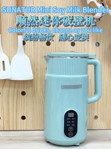 SUNATUR Multifunctional Soya Milk Maker 800ml Mini Soy Bean Grinder Machine Soymilk Heating Blender Rice Paste Maker