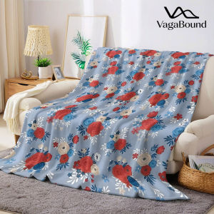 BILIBILI | Red Rose Bouquet Flannel Blanket Warm Soft Halloween Christmas Decorative Couch Warm Cozy All-Season Gift