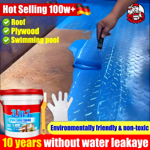 【Keep 20 years】1200ml Waterproof Sealant For Roof Polyurethane Waterproof Coating For Fishing Pond Swimming Pool Bubong Plywood Exterior Wall Waterproofing Paint Exclusive for rooftops