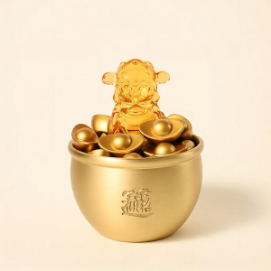 BINYUE | Bronze Treasure Pot Decoration Wealth Attracting