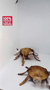 Asbak batok kelapa aestetic / asbak karakter laba-laba / Asbak aestetic dari batok kelapa