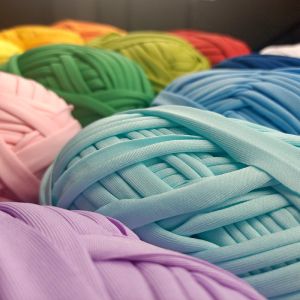 T-shirt Yarn Craft Crochet 100g Knitting Materials Thick Soft Cloth Yarn for Hand Knitting Crochet Basket/Slippers Flat Thread