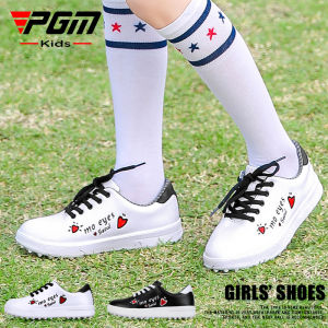 New PGM Korean Style Golf Shoes Childrens Sports Shoes Waterproof Anti-Slip with Golf Tee for Girls And Teenagers