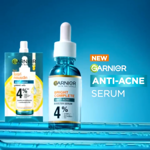 Garnier Bright Complete Anti Acne Booster Serum30ml-Serum Mencerahkan dan Anti Jerawat dengan Salicylic Acid dan Vitamin C