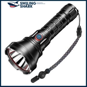 Smiling Shark Original flashlight SD7127Super bright Torch light Rechargable LED USB fast charge Walking Camping Fishing  T90 High Lumen