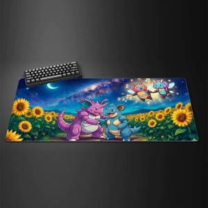 Bandai | Pokemon Mimikyu Gaming Mouse Pad Large Desk Mat 2MM Stitched Edge Keyboard Pad Non Slip Rubber Base Office Table Mat